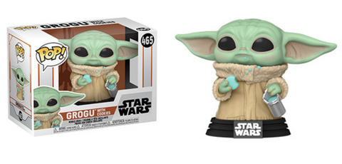 Image of (Funko Pop) (Pre-Order) Star Wars: The Mandalorian - The Child, Grogu with Cookie with Free Boss Protector