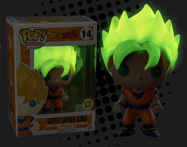 (Funko Pop) Dragon Ball Z Glow-in-the-Dark Super Saiyan Goku Pop! Vinyl Figure - Entertainment Earth Exclusive