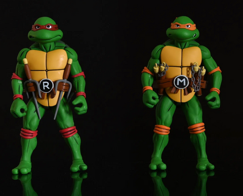 Image of (NECA) Teenage Mutant Ninja Turtles Raphael and Michelangelo Exclusive Action Figure 2-Pack