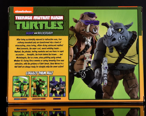 (NECA) Teenage Mutant Ninja Turtles Bebop and Rocksteady Exclusive Action Figure 2-Pack