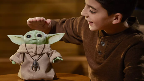 Image of (Hasbro) The Mandalorian's Baby Yoda Comes to Life in Animatronic Toy