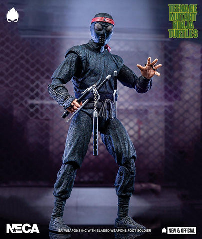 (NECA) Teenage Mutant Ninja Turtles - 7” Scale Action Figure - Foot Soldier (melee weaponry)