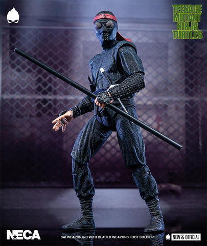 Image of (NECA) Teenage Mutant Ninja Turtles - 7” Scale Action Figure - Foot Soldier (melee weaponry)