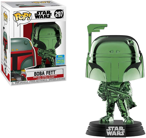 Image of (Funko Pops) #297 Star Wars - Boba Fett (Green Chrome Convention Exclusive Funko Pops Geek Freaks Philippines 