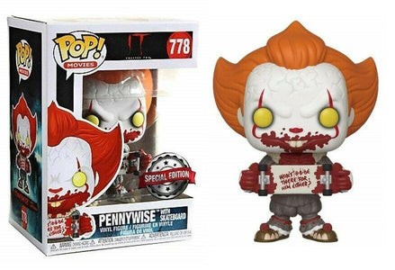 (Funko Pops) #778 IT - Pennywise with Skateboard with Free Boss Protector Funko Pops Geek Freaks Philippines 