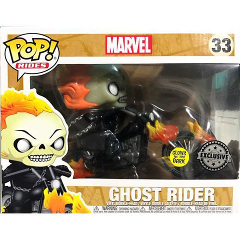 Image of (Funko Pop) Pop Ride Marvel Ghost Rider Glow in the Dark