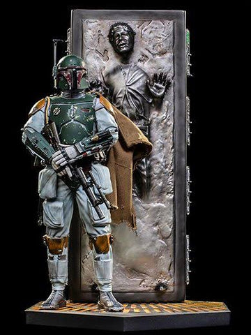Image of (Iron Studios) Boba Fett & Han Solo in Carbonite Deluxe Art Scale 1/10 - Star Wars Statue Geek Freaks Philippines 