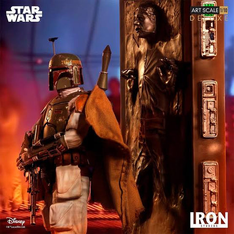 Image of (Iron Studios) Boba Fett & Han Solo in Carbonite Deluxe Art Scale 1/10 - Star Wars Statue Geek Freaks Philippines 