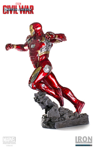 Image of (Iron Studios)  Captain America: Civil War Legacy Replica Iron Man XLVI 1/4 Scale Statue (Back in Box/Displayed)