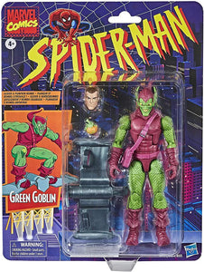 (Hasbro) Spider-Man Retro Marvel Legends Green Goblin 6-Inch Action Figure