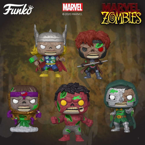 Image of (Funko Pop) Pop! Marvel: Marvel Zombies (Series 2) - M.O.D.O.K. - Red Hulk