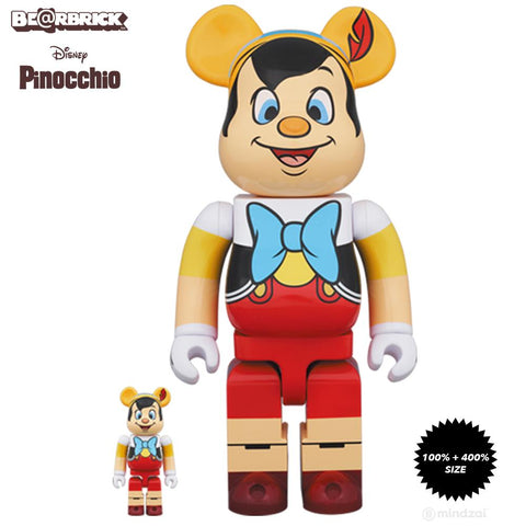 Image of (Medicom Toys) (Pre-Order) JPY12000 Bearbrick Pinocchio 100% & 400% set - Deposit Only