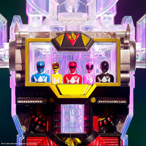 Image of (Super7) (Pre-order)  POWER RANGERS MEGAZORD - SUPERCYBORG (CLEAR) - Deposit Only