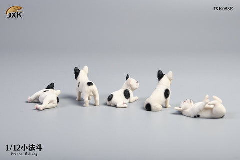 Image of (JXK) (Pre-Order) JXK058E 1/12 Mini French Bulldog Black and White - Deposit Only