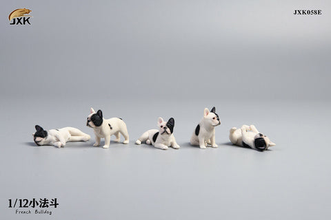 Image of (JXK) (Pre-Order) JXK058E 1/12 Mini French Bulldog Black and White - Deposit Only