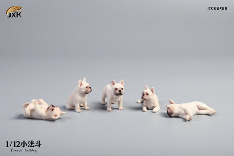 Image of (JXK) (Pre-Order)  JXK058B 1/12 Mini French Bulldog White - Deposit Only