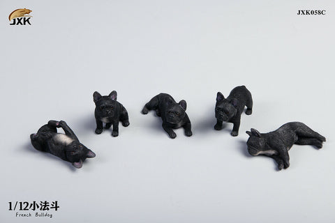 Image of (JXK) (Pre-Order) JXK058C 1/12 Mini French Bulldog Black - Deposit Only