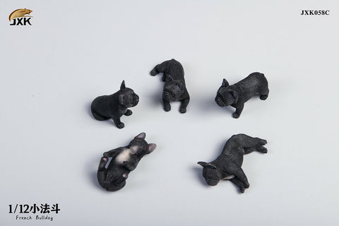 Image of (JXK) (Pre-Order) JXK058C 1/12 Mini French Bulldog Black - Deposit Only