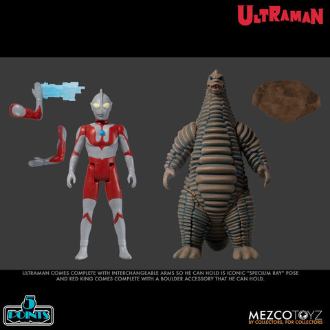 Image of (Mezco USA )(Pre-Order)-5 Points Ultraman and Red King Boxed Set-Deposit-Only