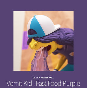 (Mighty Jaxx) (PRE-ORDER) 8'' Vomit Kid(Fast Food Purple)By OKEH - DEPOSIT ONLY